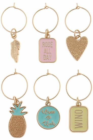 Custom Metal Pendant Jewelry Wine Glass Charm