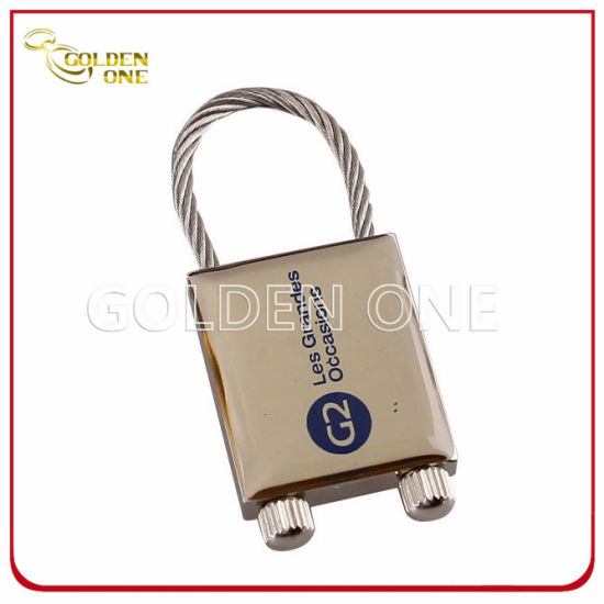Rope Ring Shiny Nickel Plated Epoxy Metal Key Tag
