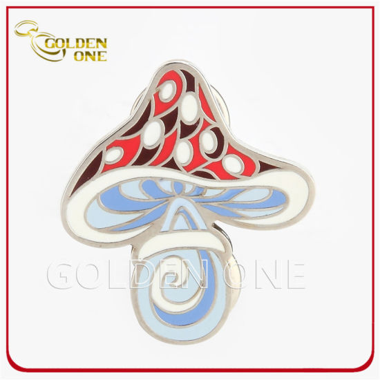Personalized Style Mustache Shape Hard Enamel Pin Badge