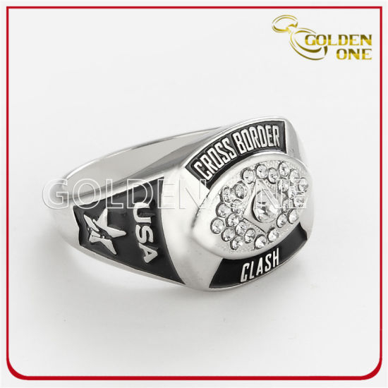 Promotion Gift Custom Creative Jewelry Super Bowl Sport Team Cheering Friendship Championship Metal Champion Ring