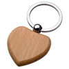 Custom Style Heart Shape Metal Wooden Keyring