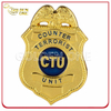 Custom 3D Engraved Gold Plated Police Chaplain Pin Badge