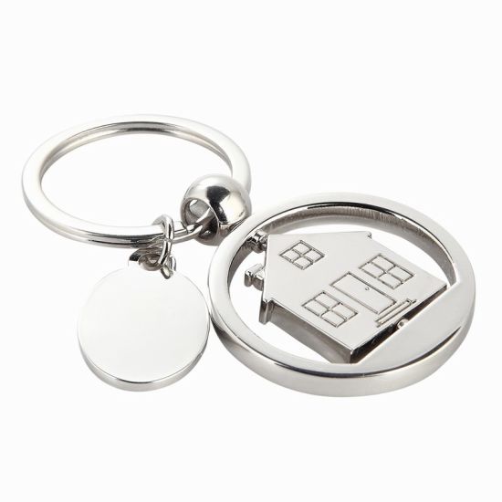 Custom Soft Enamel Logo Rotating Metal Keychain