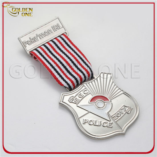 China Wholesale Promotioal Metal Military Sergeant Police Officer Hard Enamel Plate Pin Badge for Souvenir Gift