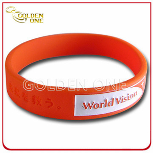 Special Design Custom Embossed Logo Silicone Rubber Wristband