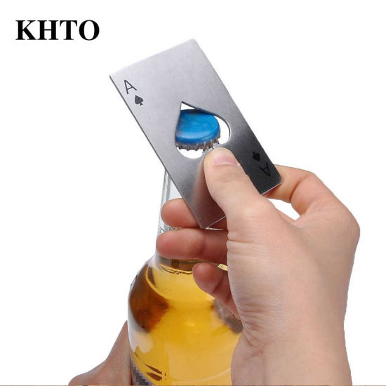 Pocker Card Personalized Engraved Metal Beer Bottle Opener