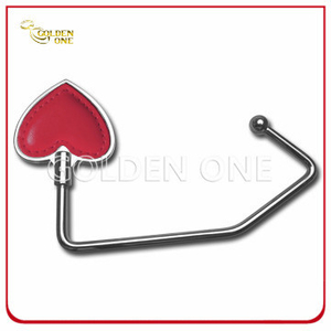 Nickel Plated Heart Design Metal Bag Hook Gift for Lady