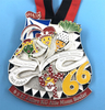 China Factory Price Fashion Soft Enamel Black Nick Gold Plated Medal Funny Zinc Alloy Casting Medals 