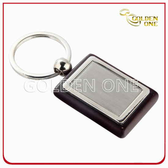 High Quality Wooden Key Ring with Metal