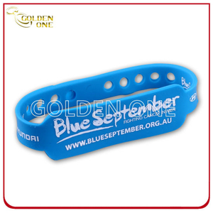 Custom Design Silk Screen Printed Rubber Wristband