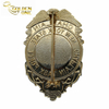 Fashion Shiny Rhinestone 3D Gold Plated Custom Badge