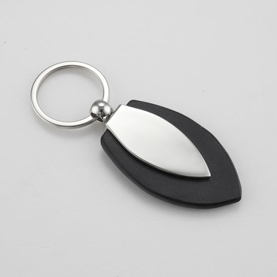 Promotion Gift Mikey Mouse Shape PU Leather Keyring