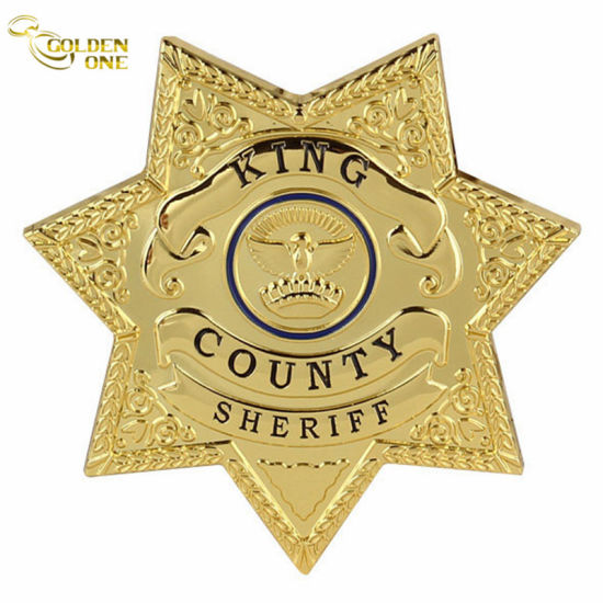 Custom Two Tone Finish Military U. S Government Metal Badge
