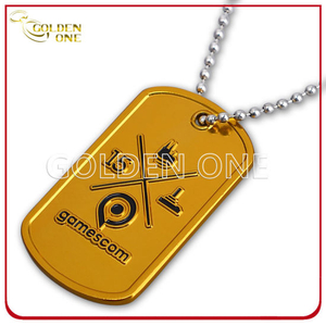 High Quality Anodized Gold Color Aluminum Dog Tag